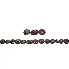 Rang de colliers Nuggets, Oeil-de-fer, 07 - 09mm (38cm) | Marco Schreier