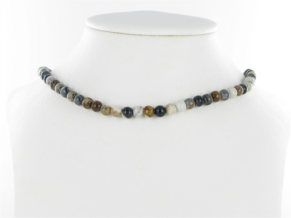 Rang de collier boules, Jaspe-Picasso (Calcaire), 06mm | Marco Schreier