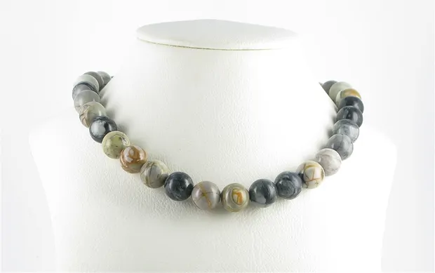 String Beads, Picasso Marble, 12mm | wholesaler gems, healing stones & jewelry