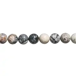 141920101020 Strang Kugeln, Picassomarmor, 12mm | Großhandel Edelsteine, Heilsteine & Schmuck
