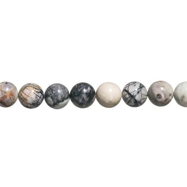 String Beads, Picasso Marble, 12mm | wholesaler gems, healing stones & jewelry