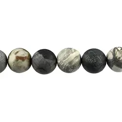 141920101410 Cuentas de piedras preciosas, Mármol Picasso, mate, 20mm | Marco Schreier