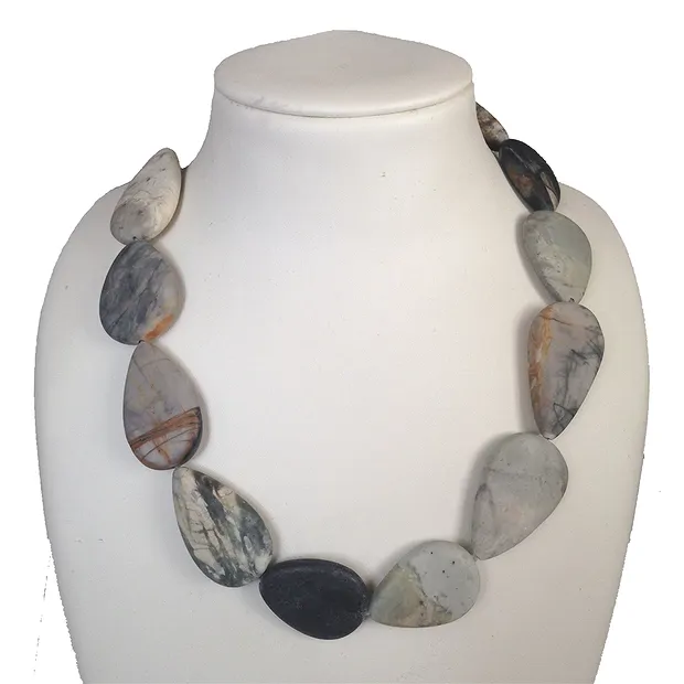 Strand drop flat, Picasso Marble, 30-40 x 22-25mm | Marco Schreier