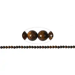 141940100520 Rang de collier boules, Bronzite, 06mm | Marco Schreier