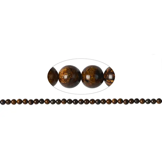Cuentas de piedras preciosas, Bronzita, 06mm | Marco Schreier