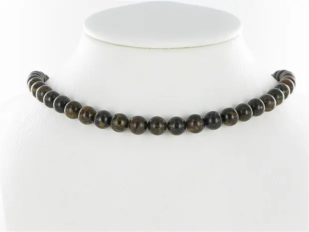Rang de collier boules, Bronzite, 08mm | Marco Schreier