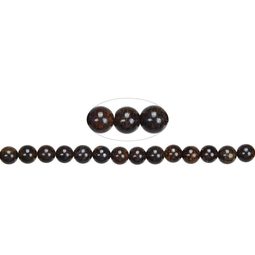 Strang Kugeln, Bronzit, 08mm | Mineralienhandel Edelsteine, Heilsteine & Schmuck