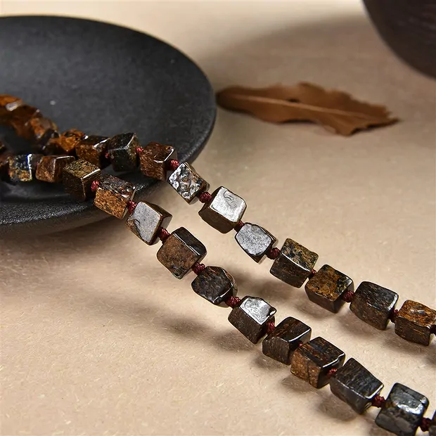 Rang de colliers, Bronzite, 06-08 x 06-08mm (43cm) | Marco Schreier