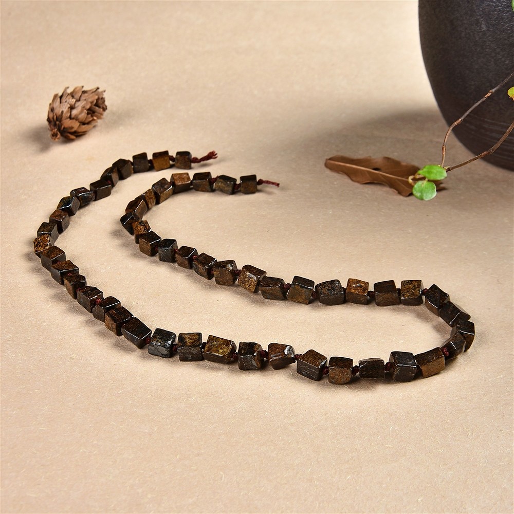 Strand of cubes, Bronzite, 06-08 x 06-08mm (43cm) | Marco Schreier