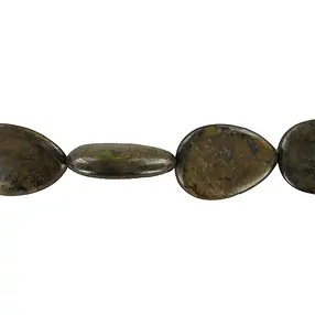 Rang de colliers goutte plate, Bronzite, 25 x 18mm | Marco Schreier