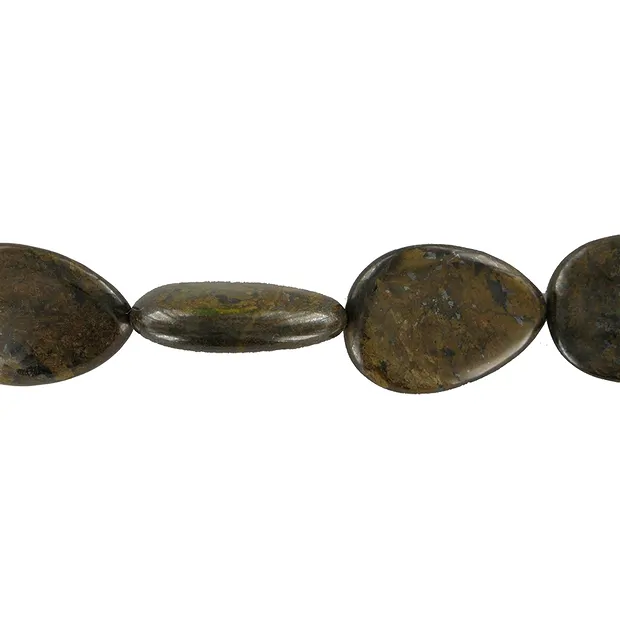 Rang de colliers goutte plate, Bronzite, 25 x 18mm | Marco Schreier