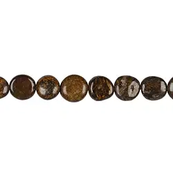 141940602920 Strand disk, Bronzite, 10-11mm | minerals trade - gems, healing stones & jewelry