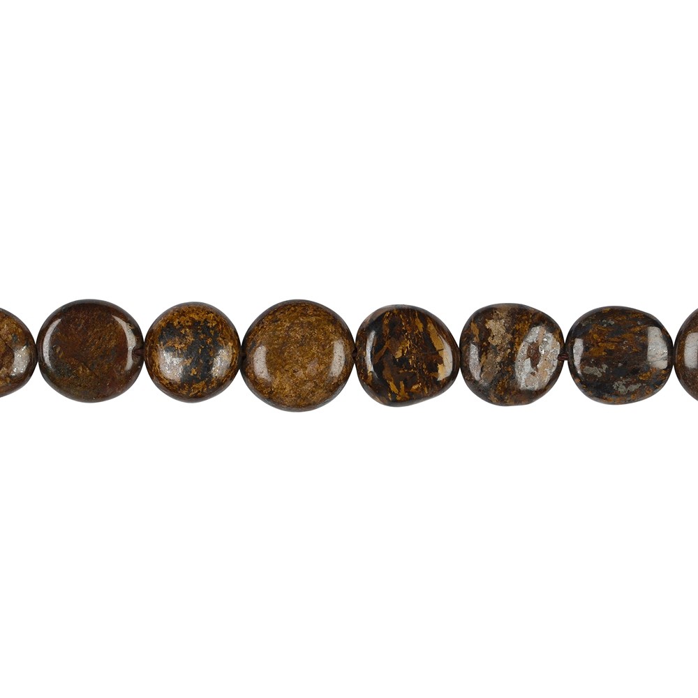 Strang Scheibe, Bronzit, 10-11mm | Großhändler Edelsteine, Heilsteine & Schmuck