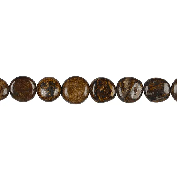 Strang Scheibe, Bronzit, 10-11mm | Großhändler Edelsteine, Heilsteine & Schmuck