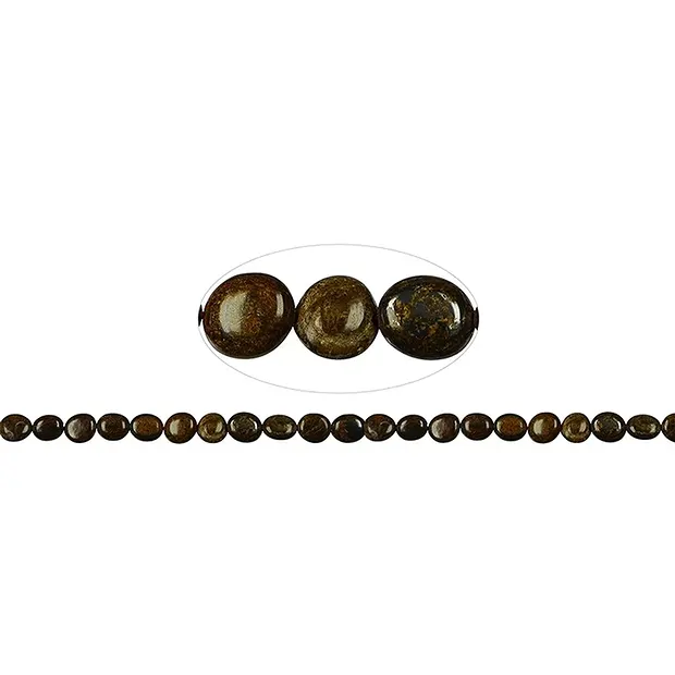Tiras de pepitas planas, Bronzita, 08-10 x 08-10mm | Marco Schreier