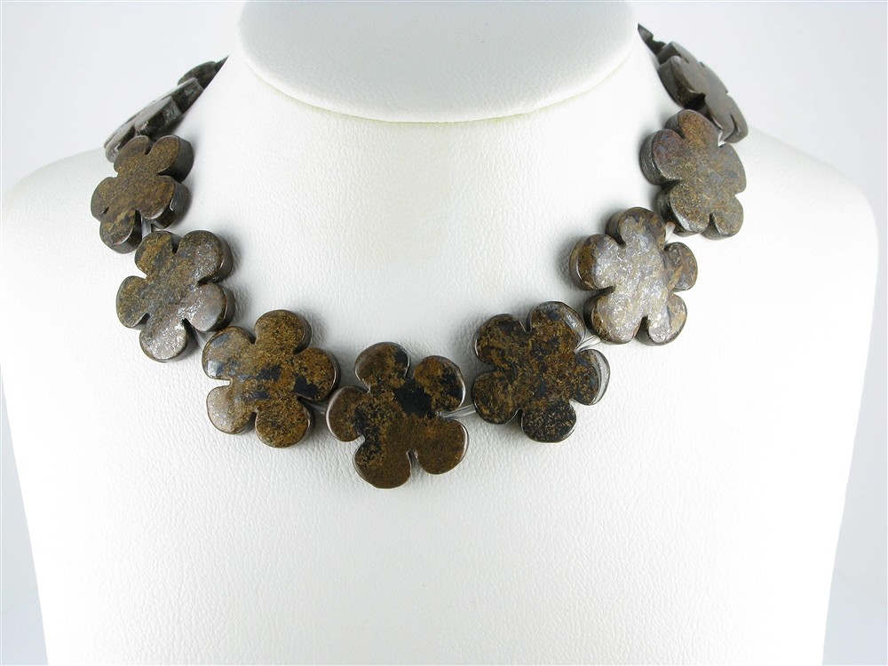 Strand flower, Bronzite, 30mm | minerals trade - gems, healing stones & jewelry