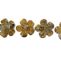 141941103020 Strand flower, Bronzite, 30mm | minerals trade - gems, healing stones &amp; jewelry