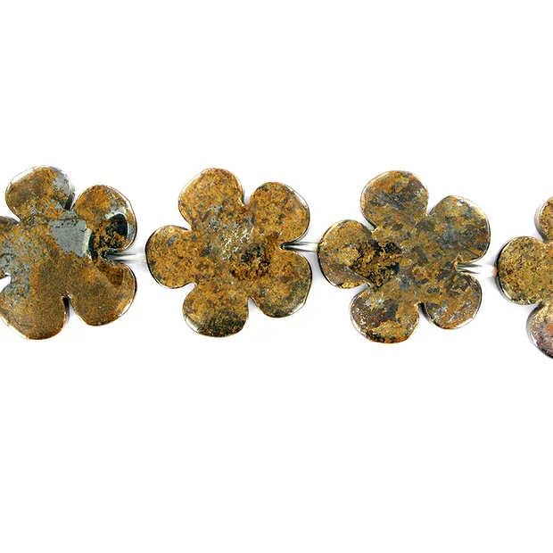 Flor en tiras, Bronzita, 30mm | piedras preciosas, piedras curativas y joyería