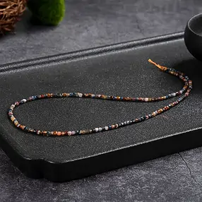 Stringed beads cube, Pietersite, 02mm, faceted | gems, healing stones & jewelry