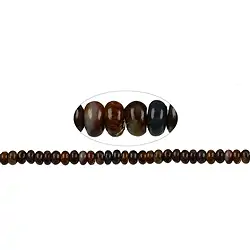 141950314720 Strang Button, Pietersit, 04 x 06mm | Schreier Edelsteine, Heilsteine & Schmuck