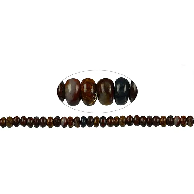 Filo di bottoni, Pietersite, 04 x 06 mm | grossista gemme e pietre curative
