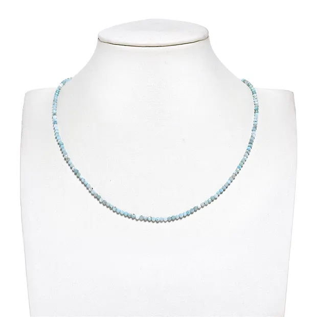 Rang de collier boules, Larimar, à facettes, 02mm (39cm) | Marco Schreier