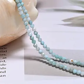 Strang Kugeln, Larimar, facettiert, 02mm (39cm) | Marco Schreier