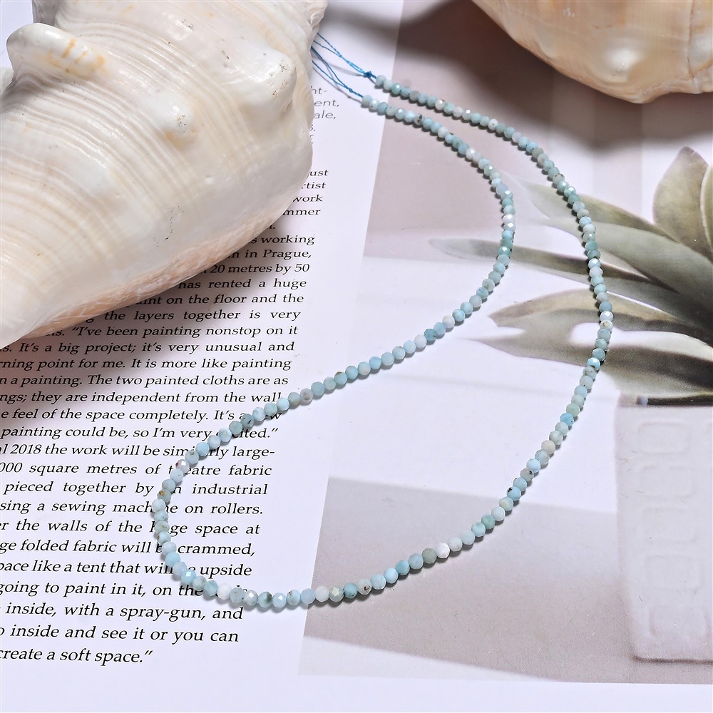 Strang Kugeln, Larimar, facettiert, 02mm (39cm) | Marco Schreier