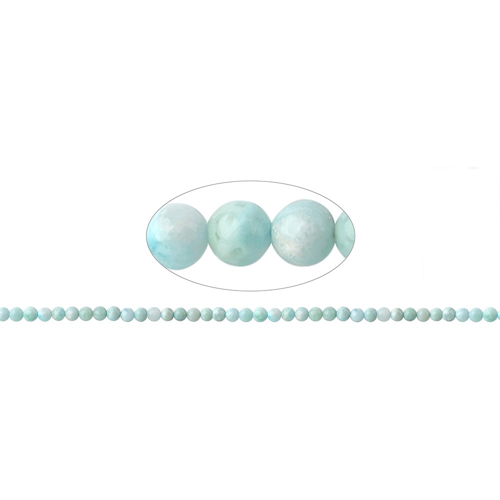 String Beads, Larimar AB, 05mm | minerals trade - gems, healing stones & jewelry