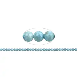 141960100621 Strang Kugeln, Larimar A, 07mm | Großhändler Edelsteine, Heilsteine & Schmuck