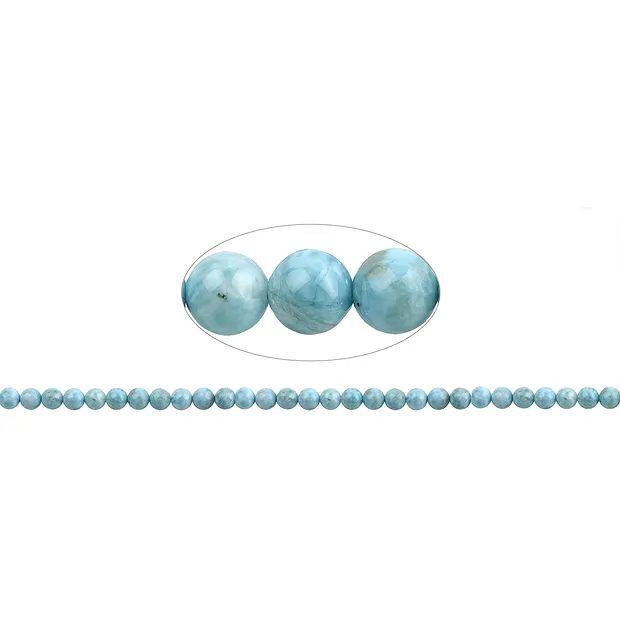 Strang Kugeln, Larimar A, 07mm | Großhändler Edelsteine, Heilsteine & Schmuck