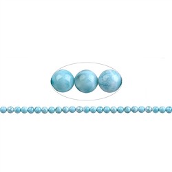 141960100623 String Beads, Larimar AAA, 07mm (39cm) | Schreier gems, healing stones &amp; jewelry