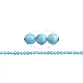 Cuentas preciosas, Larimar AAA, 07mm (39cm) | Marco Schreier