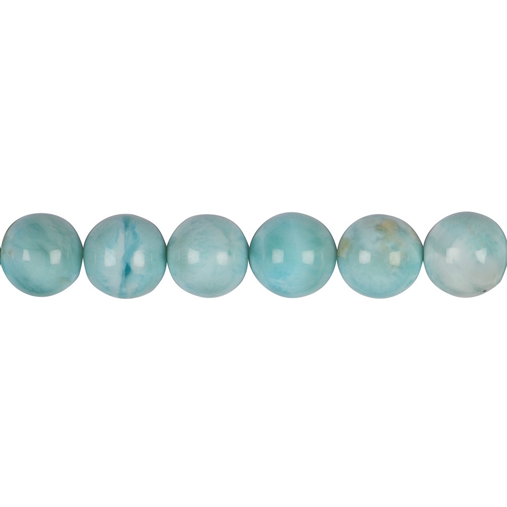 Rang de collier boules, Larimar A, 11mm | Marco Schreier
