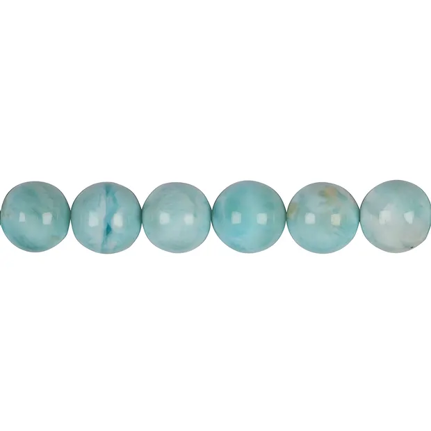 Rang de collier boules, Larimar A, 11mm | Marco Schreier