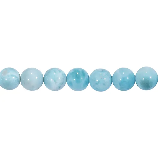 String Beads, Larimar AA, 12mm | minerals trade - gems, healing stones & jewelry