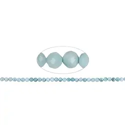 141960101720 String Beads, Larimar, faceted, 06mm | wholesaler gems, healing stones & jewelry
