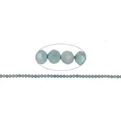 141960104020 String Beads, Larimar, faceted, 02-02,5mm | wholesaler gems & healing stones
