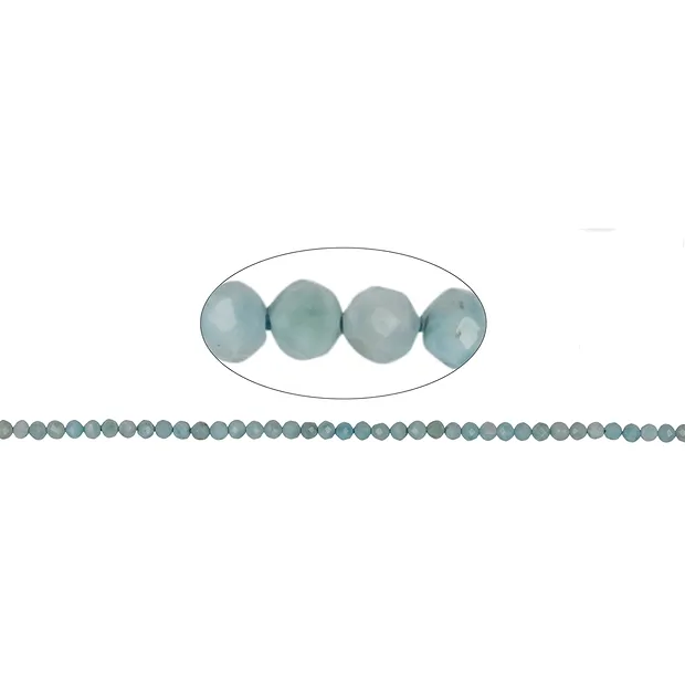 Cuentas preciosas, Larimar, facetadas, 02-02,5mm | Marco Schreier