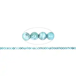 141960106521 Rang de collier boules, Larimar A, 05,8 - 06,2mm (39cm) | Marco Schreier
