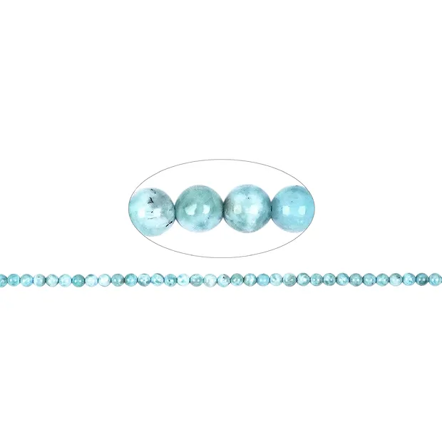 Rang de collier boules, Larimar A, 05,8 - 06,2mm (39cm) | Marco Schreier