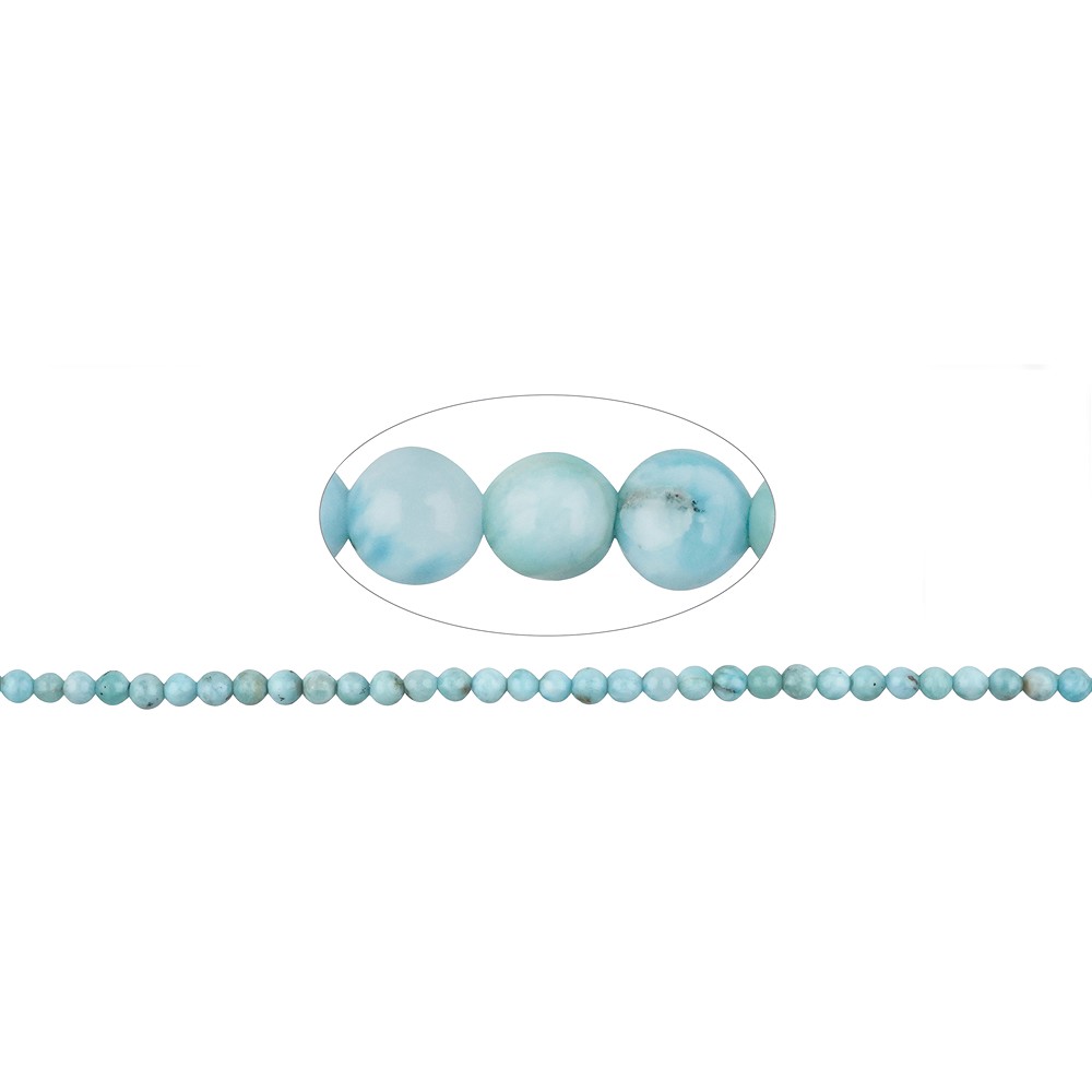 String Beads, Larimar, 03,5mm (39cm) | wholesaler gems, healing stones & jewelry