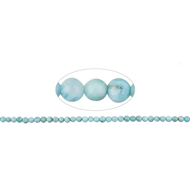 Cuentas de piedras preciosas, Larimar, 03,5mm (39cm) | Marco Schreier