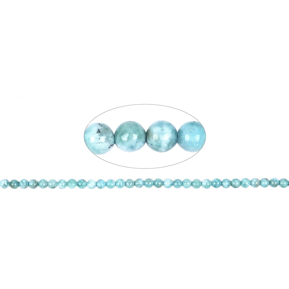 String Beads, Larimar A, 04,8 - 05,2mm (39cm) | wholesaler gems & healing stones