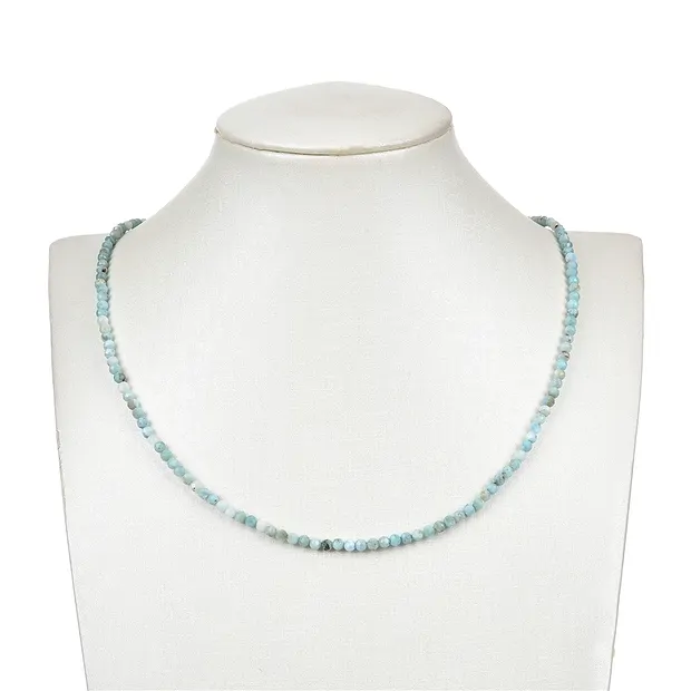 Rang de collier boules, Larimar, facetté, 03,5mm | Marco Schreier