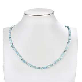 Stringed beads, Larimar, 04mm, faceted | Schreier gems, healing stones & jewelry
