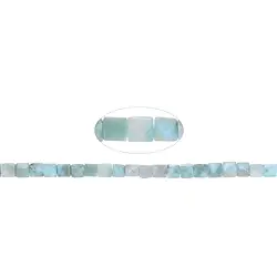 141960209521 Rang de colliers, Larimar, 5 x 5 x 5mm (40cm) | Marco Schreier