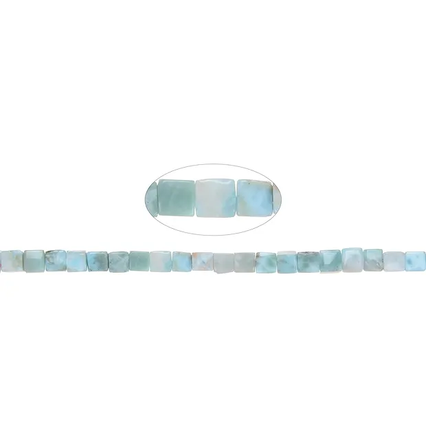 Strand of cubes, Larimar, 5 x 5 x 5mm (40cm) | wholesaler gems & healing stones