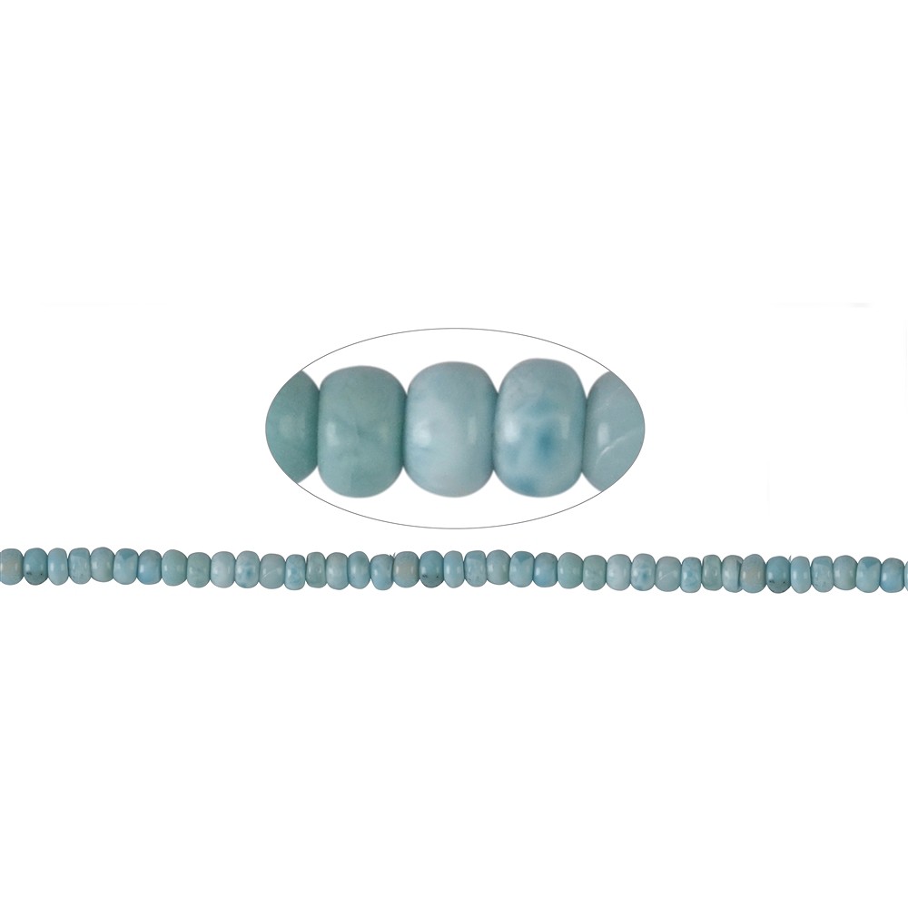 Button strand, Larimar, 02-04 x 05mm | wholesaler gems, healing stones & jewelry