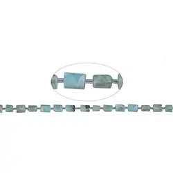 141960409920 Rang de colliers en forme libre, Larimar, 08 x 06-07mm | Marco Schreier